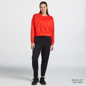 NWT The North Face Horizon Performance Fleece Red Cropped Crew Sweatshirt